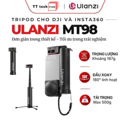 Chân máy Tripod ULANZI MT98 Foldable Selfie Stick Tripod | Gậy Chụp Ảnh Mini Tripod 57cm Xoay 180° - Chính Hãng 1