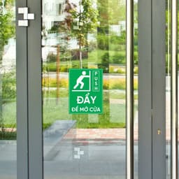 [Hỏa Tốc] Bộ Bảng Decal "Đẩy / Kéo Để Mở Cửa - Push / Pull" Chống Thấm Nước, Bền Đẹp 4