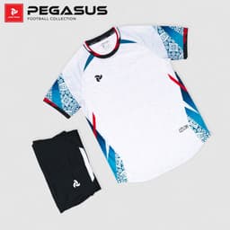 [Chính hãng JustPlay có in sau lưng] Quần áo bóng đá,đồ đá banh Pegasus màu trắng Chất vải CSM cao cấp 4