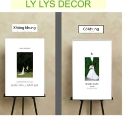 Bảng welcome đám cưới thiết kế theo yêu cầu, bảng tên cổng cưới và bảng chào Wedding LY LYS DECOR. 3