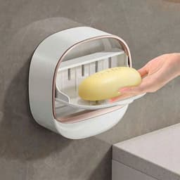Hộp Đựng Xà Phòng Có Nắp Đậy Dán Tường Thông Minh Dùng   Ở Nhà Tắm Hoặc Bồn Rửa Tay 5