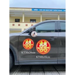 CHỮ HỶ, SONG HỶ NAM CHÂM DẺO - GẮN CAPO XE Ô TÔ không để lại keo, tiện lợi, tái sử dụng nhiều lần (NC5609) 3