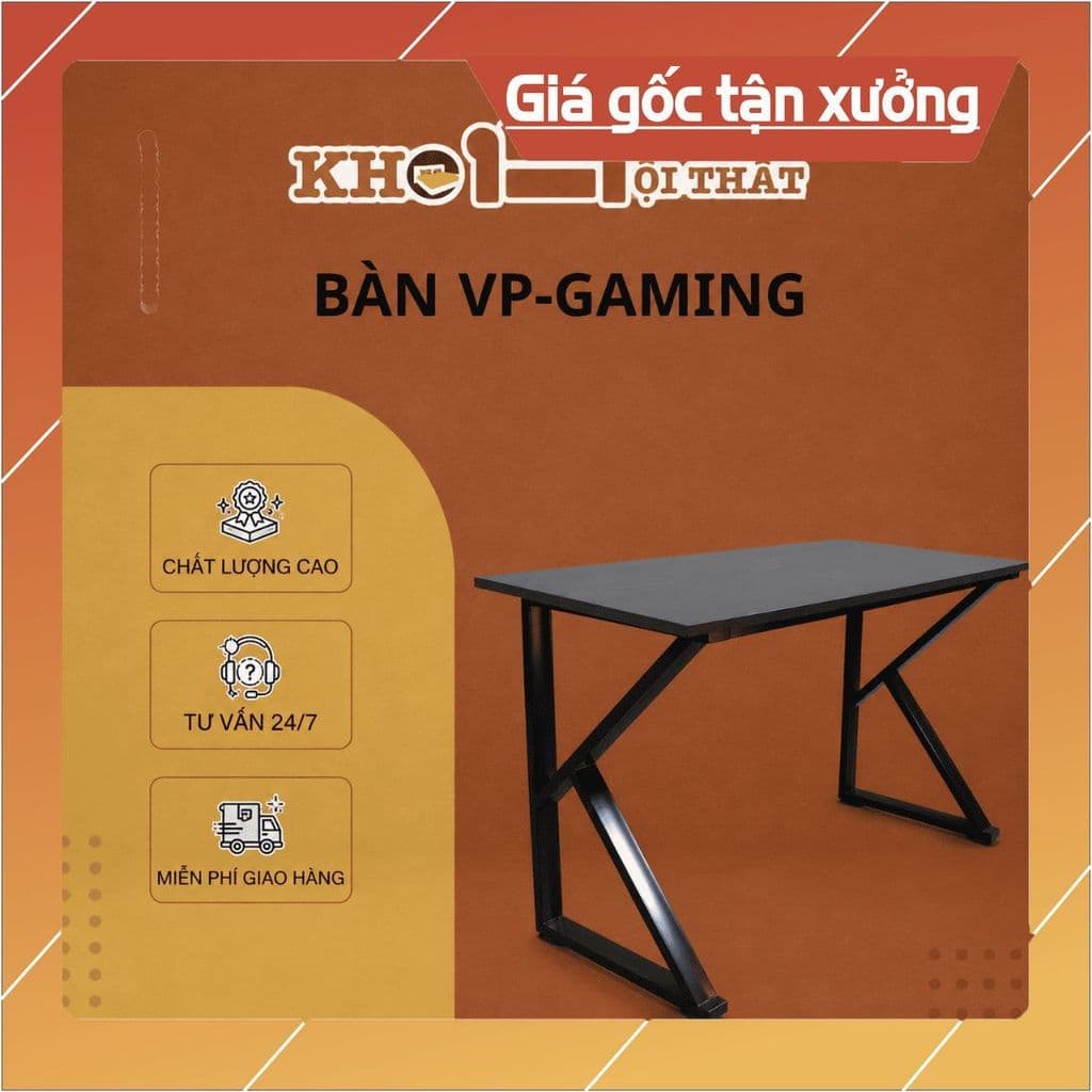 Bàn làm việc chân chữ K chắc chắn 120x60 cao 75cm chân sắt mặt gỗ mdf 17ly