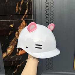 [ĐẠT CHUẨN AN TOÀN] Mũ Bảo Hiểm Cá Heo Nửa Đầu Nam Nữ Hot Trend Thời Trang Cute Kèm Charm Tên Gắn Mũ 2