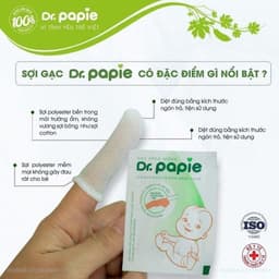 [CHÍNH HÃNG] Gạc Rơ Lưỡi Dr Papie Vệ Sinh Răng Miệng Cho Bé Chính Hãng, hộp 30 gói 6