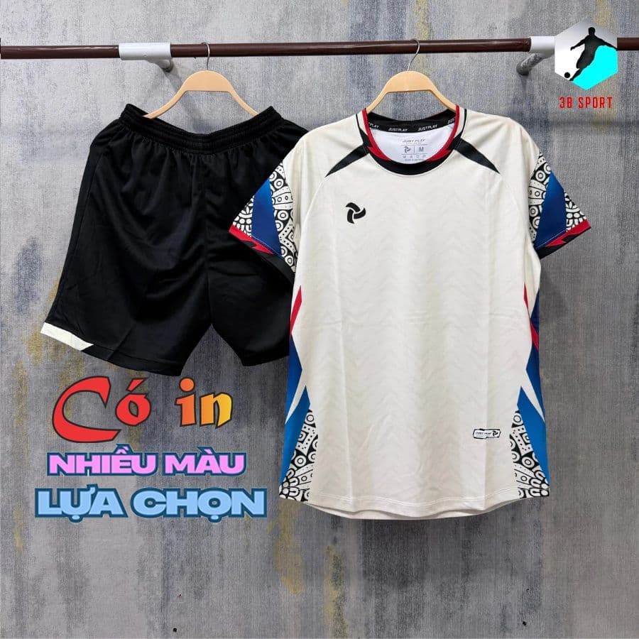 [Chính hãng JustPlay có in sau lưng] Quần áo bóng đá,đồ đá banh Pegasus màu kem Chất vải CSM cao cấp
