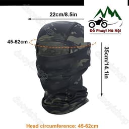 [HN] Mũ trùm đầu Bandana để đi xe đạp Trượt băng Săn bắn Camo Chống gió. Đi Phượt , Moto , xe máy 7