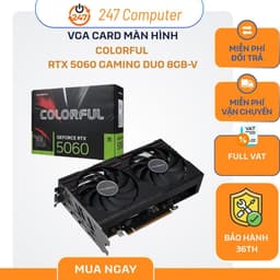 [NEW FULL VAT] VGA CARD MÀN HÌNH Colorful GeForce RTX 5060 GAMING DUO 8GB-V - CHÍNH HÃNG BẢO HÀNH 3 NĂM 1