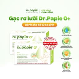 Combo 2 Gạc Rơ Lưỡi Dr.Papie 0+ Giúp Làm Sạch Răng Lưỡi, Ngừa Tưa Lưỡi & Nấm Miệng Hiệu Quả. 1