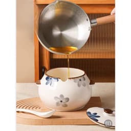 Hũ Sứ Đựng Mỡ Liễn Đựng Gia Vị 1200ml Có Tai Cầm Tiện Lợi Kiểu Vỏ Sò Chất Liệu Gốm Sứ An Toàn Cho Sức Khỏe VOICON-[DA72] 7