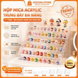 Hộp Mica Acrylic Trưng Bày 3-7 Tầng Dài 31x18.5cm Bảo Quản Mỹ Phẩm & Mô Hình Nhân Vật Trong Suốt Tiện Lợi VOICON-[NHI66] 1