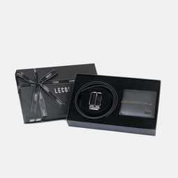 [4-25/9 TẶNG QUÀ TRUNG THU 599K] Hộp Quà Tặng Ví Dây Lưng LECOS LQ3 Da Bò Thật kèm Túi Thiệp Sang Trọng 8