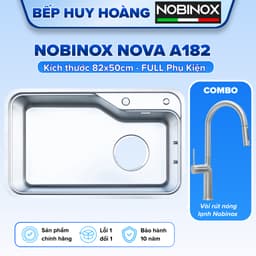 Chậu Rửa Bát 1 Hố Nobinox NOVA A182 | KT 82X50CM 1