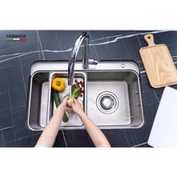CHẬU RỬA BÁT 1 HỐ NOBINOX NOVA A382 | KÍCH THƯỚC 82 X 52 CM | HÀNG. CHÍNH HÃNG 3