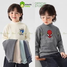 [10-29KG] Áo giữ nhiệt bé gái cao cấp dài tay cổ cao 3p  KIMCHIBABY  DÀY MỊN SIÊU ẤM cho bé mặc thu đông ACL602 1