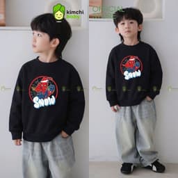 [10-29KG] Áo Nỉ Noel Dài Tay Bé Trai Kimchibaby Vải Nỉ 2 Da Cao Cấp Dày Mịn Ấm, Áo Sweater Cho Bé Mặc Giáng Sinh AN601 3