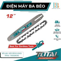 Bộ lam + dây xích 12inch Total TGTSB51201/TGTSC51201 Thích hợp cho máy cưa xích 20V Total TGSLI201262 1