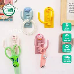 Móc Dán Tường 3 Chấu Dễ Thương, Móc Treo Đồ 3 Chấu Đa Năng Tiện Lợi Họa Tiết Dễ Thương VOICON-[NHI66] 6