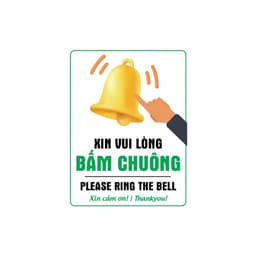 [Hỏa Tốc] Bảng Decal "Xin Vui Lòng Bấm Chuông - Please Ring The Bell" Chống Thấm Nước, Bền Đẹp 3