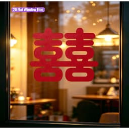 DECAL CHỮ HỶ  CỠ LỚN BÓC DÁN TRANG TRÍ CỬA KÍNH, TƯỜNG.... 9