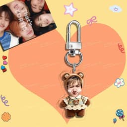 Móc khóa K-pop dễ thương, thiết kế hình mặt em bé, JUHOON, SEONGHYEON, JAMES MARTIN, phù hợp để treo trên túi xách, th 5