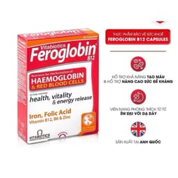 FEROGLOBIN B12 Capsules Hỗ Trợ Tăng Khả Năng Tạo Máu Hộp 30 Viên Vitabiotics< BUNBUN SHOP 3