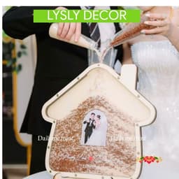 Tranh Rót Cát Ngày Cưới Ngôi Nhà Nấm Thiết Kế Đẹp Theo Yêu Cầu 9