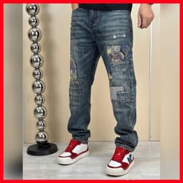JEAN NAM CAO CẤP, FOEM DÁNG BAGGY-TRẺ TRUNG, NĂNG ĐỘNG PHỐI CÙNG ÁO THUN BAO CHẤT QJ-9529 VIC 3