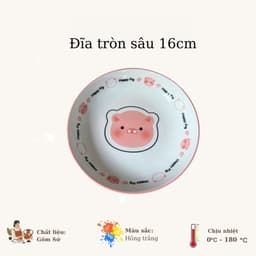BÁN LẺ BÁT ĐĨA HEO HỒNG , SET BÁT CHÉN ĐĨA HEO XINH XẮN 2