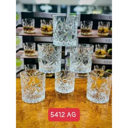 Ly, cốc thủy tinh chịu nhiệt HONNGLI mầu trắng, bộ 6 cốc, dung tích 300ml /ly nhiều mã khác nhau 6