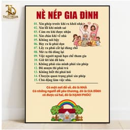 Tranh Treo Tường "Nề Nếp Gia Đình" - Có Khung 6