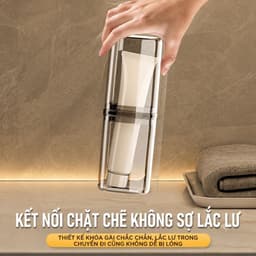 Hộp pet đựng bàn chải đánh răng trong suốt 2 in 1 chống bụi 5