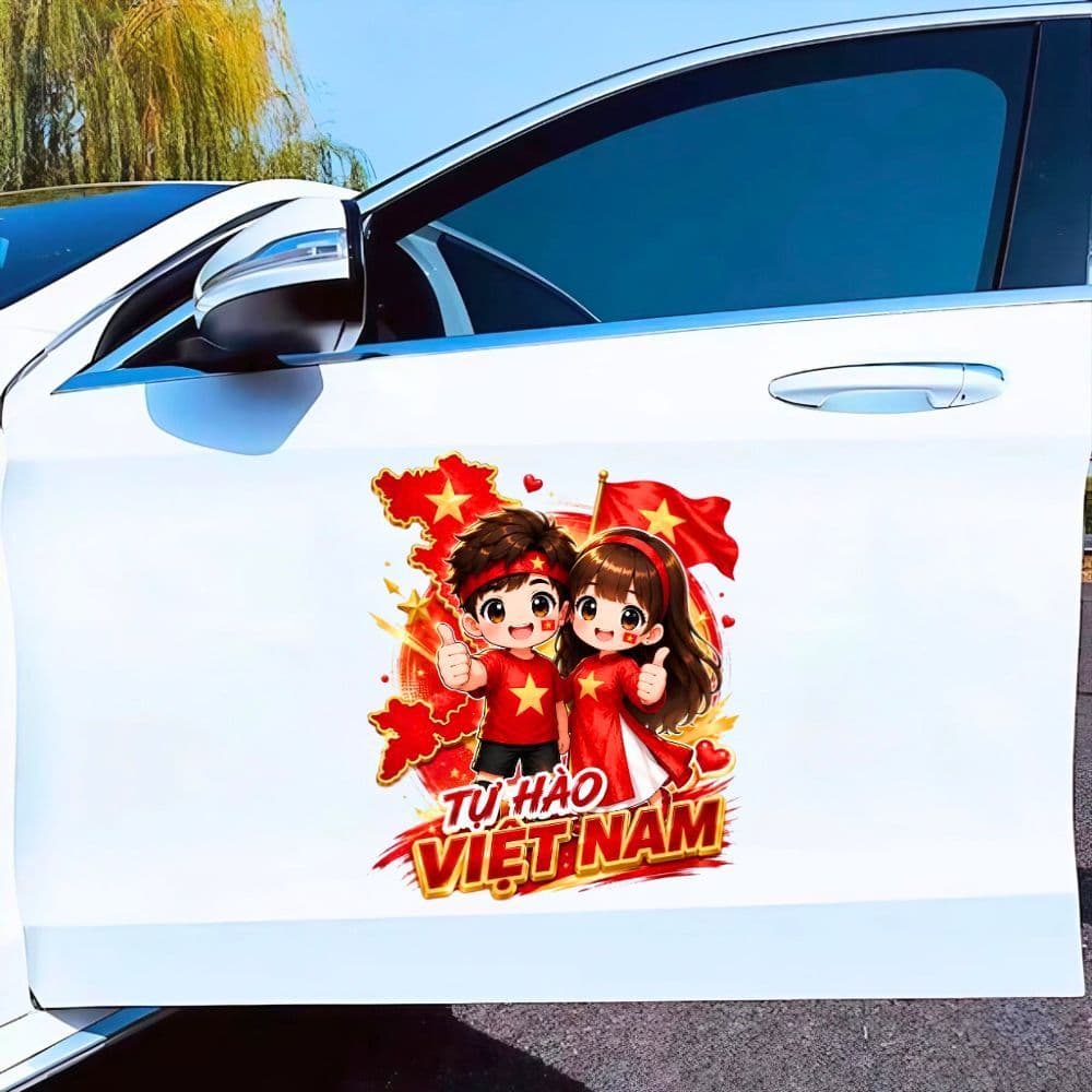 Decal Xe Tự Hào Việt Nam Dán Lên Xe Thể Hiện  Tình Yêu Nước Mạnh Mẽ
