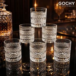 Bộ 6 Ly thuỷ tinh thấp, ly uống nước phù hợp nhiều loại đồ uống - Deli, Hongli 2