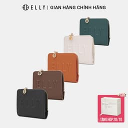 [Tặng hộp 20.10] Ví nữ cao cấp da thật ELLY EV88 ví cầm tay nhỏ gọn chính hãng 1