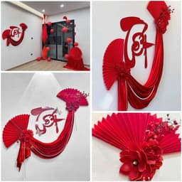 Set decor Vải Nhung, chữ Tết xốp nhung, trang trí nhà cửa, cửa hàng quán ăn lễ Tết( BHVD 4) 2