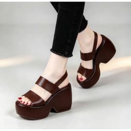 GIÀY SANDAL ĐÉ LÕM HAI QUAI PHỐI KIỂU MỚI CAO CẤP NHẤT 10CM. 5