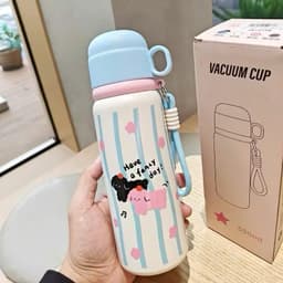 Bình Giữ Nhiệt Dễ Thương Hình Mèo Có Kèm Nắp Làm Cốc 550ML 5