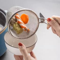 Rổ Nhúng Lẩu Inox 304 Có Móc Cài 11x9.5cm Giỏ Nhúng Lẩu Vớt Mì Thịt Rau Hải Sản 8