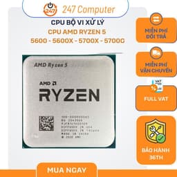 (Full Vat)Chip vi xử lý AMD Ryzen R5 5600 tray new -5600x tray new -5700x tray new- BH 36 tháng 1