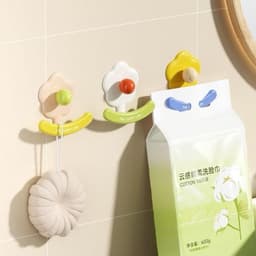 Móc dán tường chịu lực 5kg, miếng siêu dính, móc dán chịu lực loại tốt decor hiện đại hình hoa VOICON-[NHI66] 4