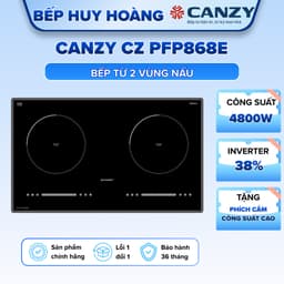 Bếp từ Canzy CZ PFP868E | Model 2026 thiết kế mới | Mặt kính kích thước 750x450mm | Bảo hành 3 năm 1