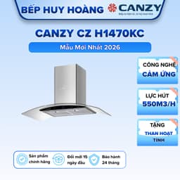 Hút mùi kính cong cảm ứng VẪY TAY Canzy CZ H1470KC-70CM / H1490KC-90CM Bảo hành chính hãng 3 năm.máy hút khói nhà bếp. 1
