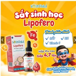 SOLECHILD Lipofero 30ml giúp bổ sung sắt, phòng ngừa thiếu máu thiếu sắt ở trẻ nhỏ.n <BUNBUN SHOP 1