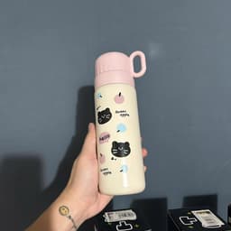 Bình Giữ Nhiệt 500ml Thời Trang Inox 316 Bình Có Ống Hút Di Động Hoạt Hình Dễ Thương ( Tặng Phụ Kiện ) 9