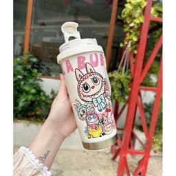 Cốc Giữ Nhiệt Hình Labubu 600ml Siêu Hot ( Tặng Phụ Kiện ) 5