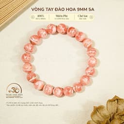 Ngọc Đan Tâm - Vòng Tay Đào Hoa 9mm 5A - Mệnh Thổ - Mệnh Hỏa 1