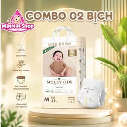 COMBO 3 BỊCH  Tã/Bỉm Dán và Quần Molly Kids Bỉm Siêu Mỏng Nhẹ Thấm Hút Tốt, Đủ Size Cho Bé Từ NB-3XL. 8