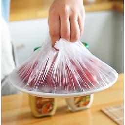 Túi 1000 cái màng bọc thực phẩm trong suốt có bo chun 38CM 5