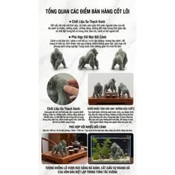 Tượng đá sa thạch Godzilla vs Kingkong đá sa thạch - Tượng deco, trang trí tiểu cảnh, bán cạn, terrarium 5